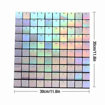 Panel Shimmer Sequined Iridescent Decoration Tile Matte Gold Square Acrylic Manufacturers Backdrop Home Decor Signs Sequin Wall
