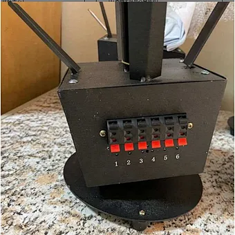 Remote control 6p rotating indoor pyrotechnic stage fountain machine fireworks firing system cold pyro machine for wedding decor