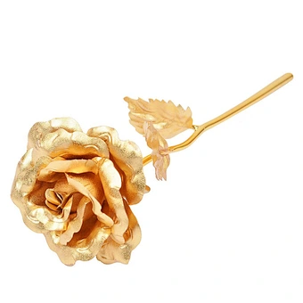 24k Gold foil Rose Love Base Flower Photo Frame Centerpiece Table Event Prop Road Lead Party Supplies Decor Wedding Decoration