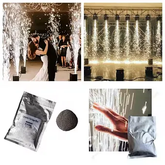 Wedding Stage Event Marriage Bride First Dance Dj Night Club Concert 200g Titanium Powder for Special Effect Cold Spark Machine