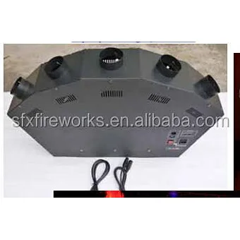 DMX 512 CE Spray Fire Projector 5 colors Fan shape flame projector 5 head Flame Machine for stage effect DJ Disco