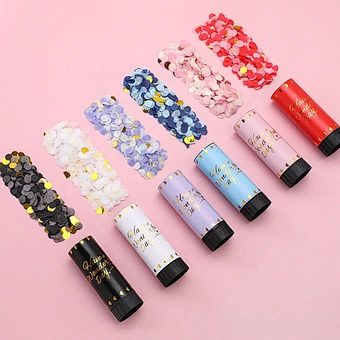 Mini Hand Held Confetti Cannon Hand Twisted Spring Proposal Confession Firework Tube Christmas Party Decor