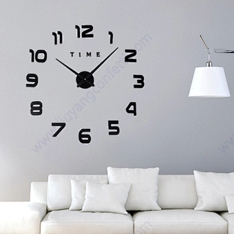 Diy Living Room Decor Acrylic Mirror Sticker Battery Operated Modern Home Decoration Office Bedroom Classroom Large Wall Clock