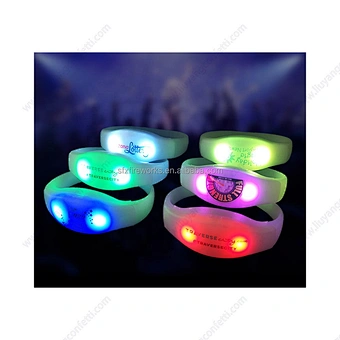 Radio Customized Event Bracelet Remote Control Light Up Timer Concert Flashing Programmable Dmx 4 Custom Logo Led Wristbands