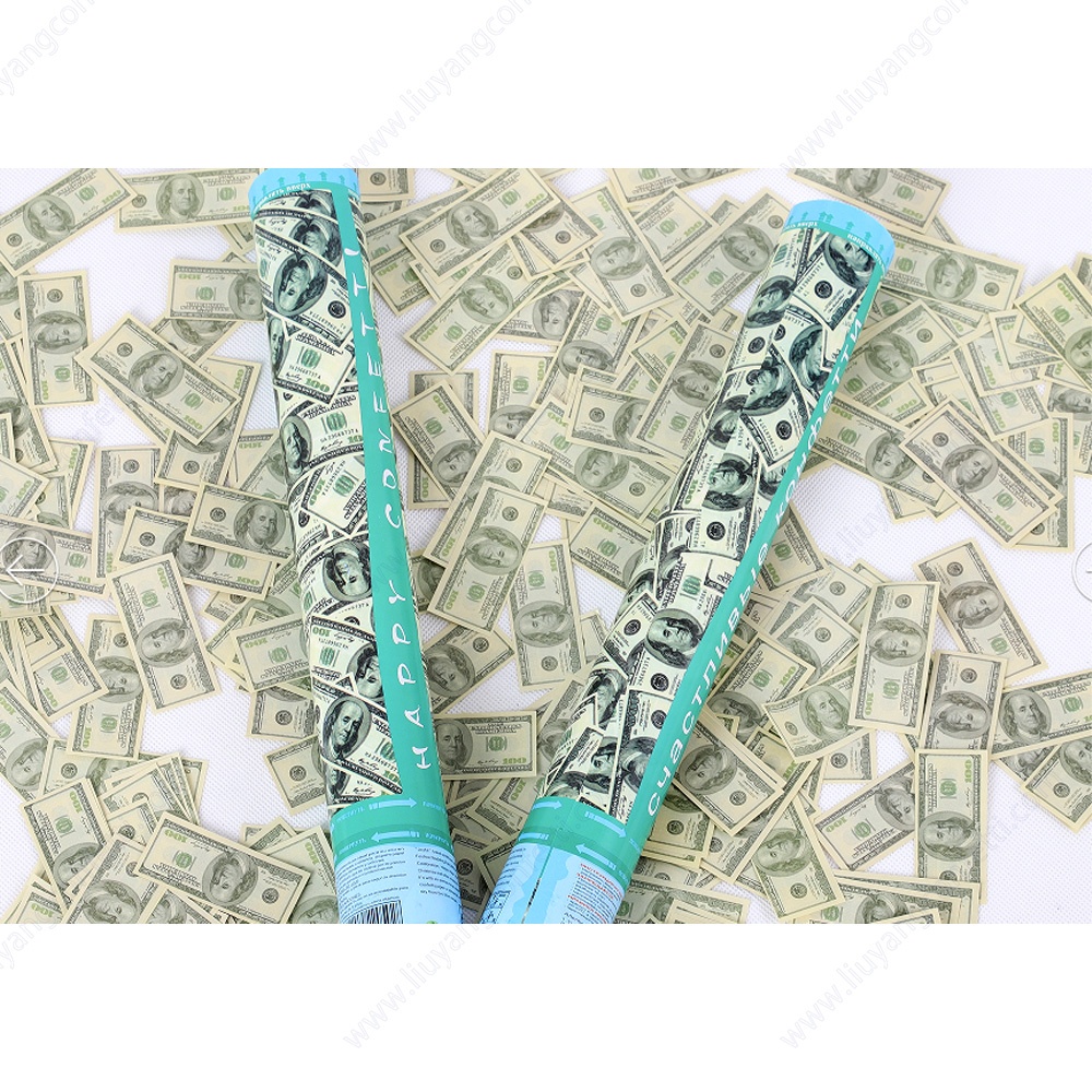 Handheld Custom Paper Shooter Confetti Cannon Popper Money Confetti Celebrating Weddings Christmas New Year Halloween Diwali