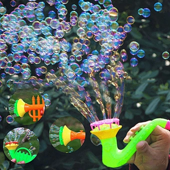 Saxophone Horn Color children Fun Liquid Concentrate Water Blowing Gun Soap Bubble Blower Kids Child Toy