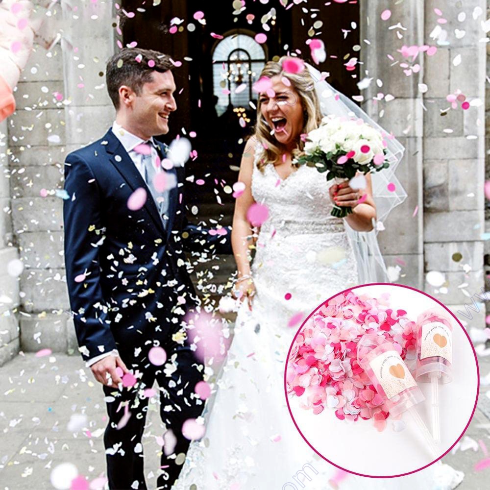 Heart Push Popper Mixed Tissue Paper Confetti for Wedding Baby Shower Party Anniversary Baby Shower DIY Paper Decorations