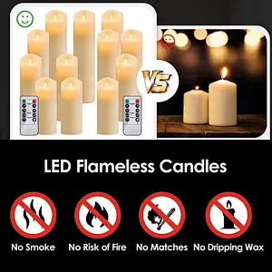 Wholesale home decoration flameless moving wick led candle
