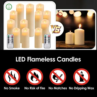 Wholesale home decoration flameless moving wick led candle