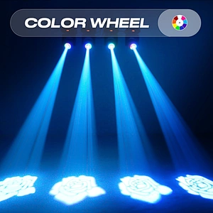 120W Led Moving Head Lamp Gobos 8 Colors With Remote Control For Wedding Christmas Dj Disco Ktv Bar Party Stage Effect Lights