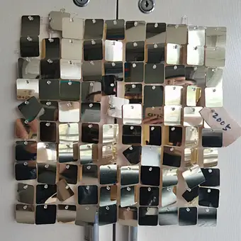 Event Party Gold Pink Iridescent Silver Background Mirror Shimmer Gem Sequin Shimmer Wall Backdrop Manufacturers Sequin Panel