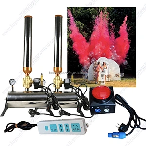 Eco-Friendly Electronic Black Remote Control Confetti Powder Cannon Outdoor Party Popper Spray for Wedding New Year Fireworks