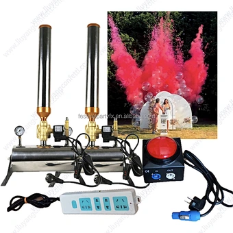 Eco-Friendly Electronic Black Remote Control Confetti Powder Cannon Outdoor Party Popper Spray for Wedding New Year Fireworks