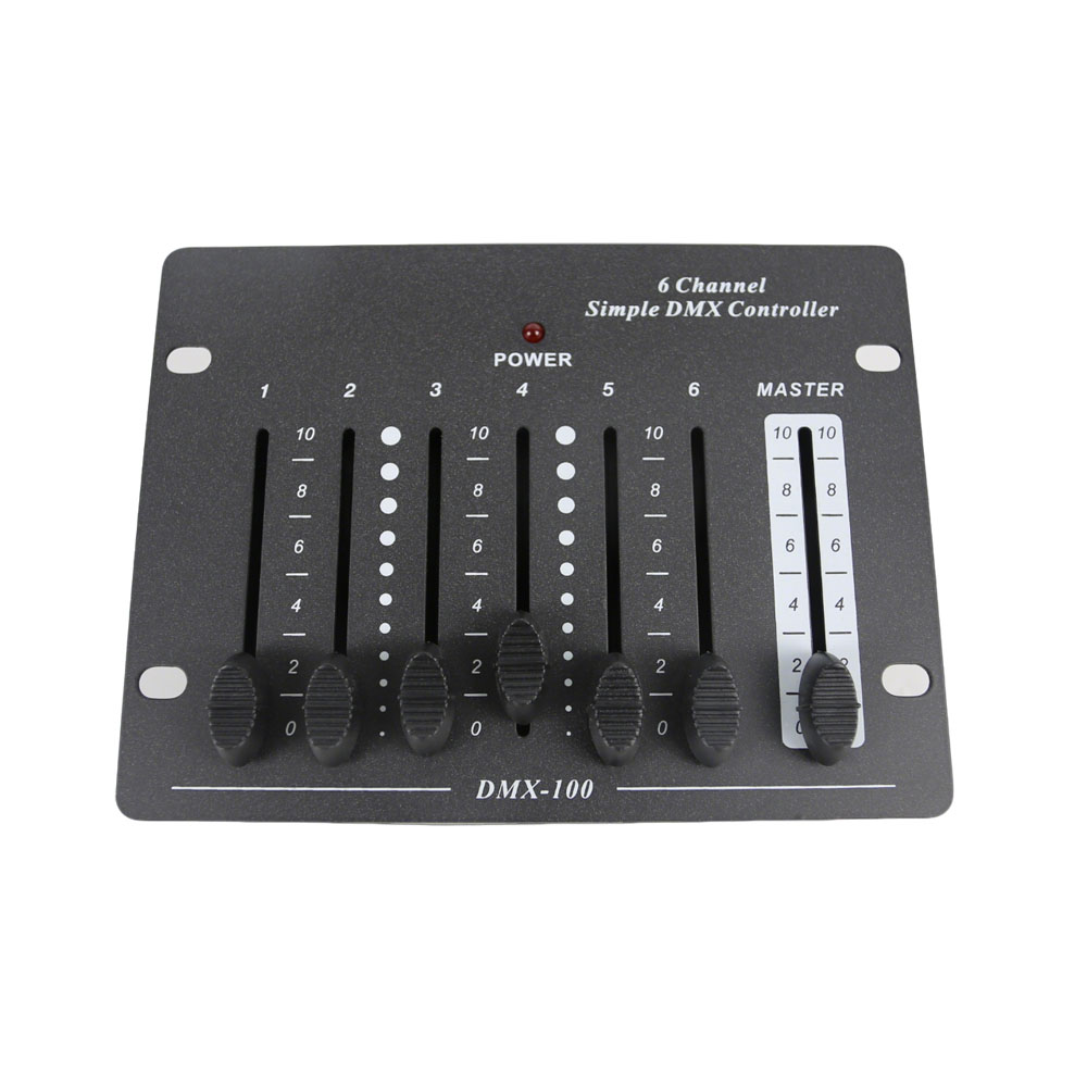 Mini 6-Channel DMX512 Controller for LED Par & DJ Lights Simple  Console with DC9V Adapter  for Party Supplies
