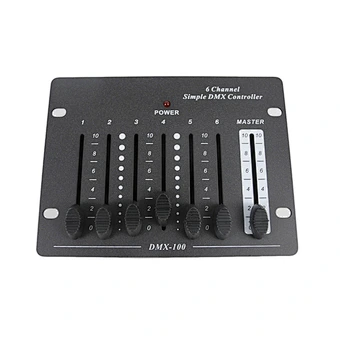 Mini 6-Channel DMX512 Controller for LED Par & DJ Lights Simple  Console with DC9V Adapter  for Party Supplies