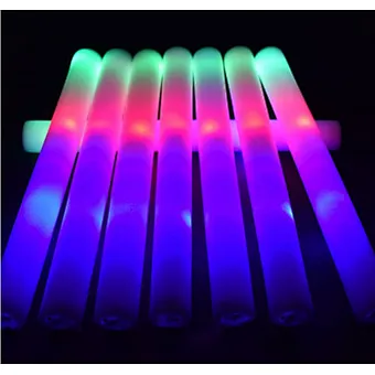 60pcs Glow Sticks Bulk Colorful Led Foam Cheer Tube Rgb in the Dark Light for Party Purple Baton up Cheering Custom Customized