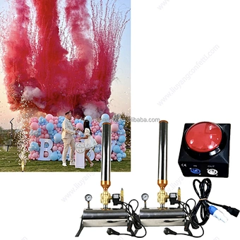 Eco-Friendly Electronic Black Remote Control Confetti Powder Cannon Outdoor Party Popper Spray for Wedding New Year Fireworks