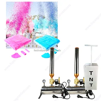 Eco-Friendly Electronic Black Remote Control Confetti Powder Cannon Outdoor Party Popper Spray for Wedding New Year Fireworks