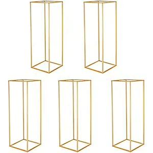 4 Size Iron Removable Metal Gold Wedding Flowers Table Stands Decorations Vase Wedding Centerpieces Stage Decorations