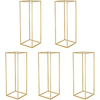 4 Size Iron Removable Metal Gold Wedding Flowers Table Stands Decorations Vase Wedding Centerpieces Stage Decorations
