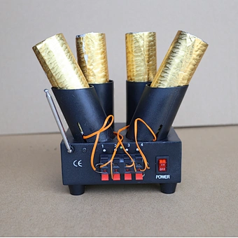 2 Shots Fan + 2shots Straight Cold Pyro Remote Control Firing Systems.