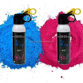Pink Blue Hoi Powder Boy or Girl Sprayer Bottle Baby Shower Gender Reveal Fire Extinguisher
