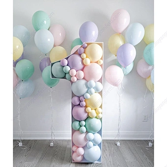Diy Large Fillable Letters Mosaic Balloon Frame Custom Number Balloon Stand Box Birthday Wedding Party Decorations