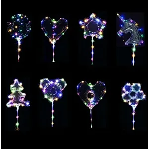 Led Valentines Day Decorations and Gift for Him or Her Heart Bobo Balloon With LED Valentine Balloons