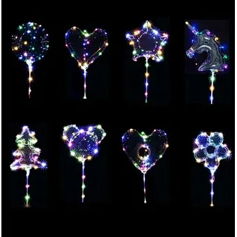 Led Valentines Day Decorations and Gift for Him or Her Heart Bobo Balloon With LED Valentine Balloons
