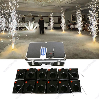 Pyro Fire Machine Wireless Remote Control Channel Fountain Liuyang Hot Sale 12Cue Cold Stage Celebration Firing System Fireworks