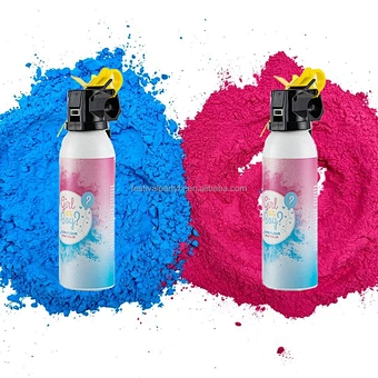 Pink Blue Hoi Powder Boy or Girl Sprayer Bottle Baby Shower Gender Reveal Fire Extinguisher