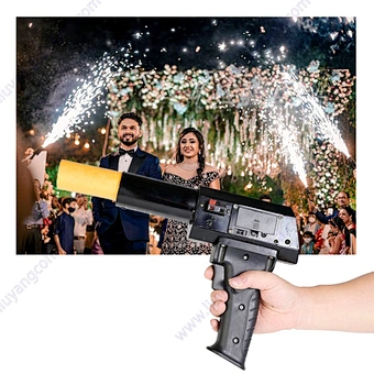 Indoor Pyrotechnic Stage Fountain Fireworks Fire Gun Igniter Firing Machine Hand Held Shooter Cold Pyro for Wedding Party