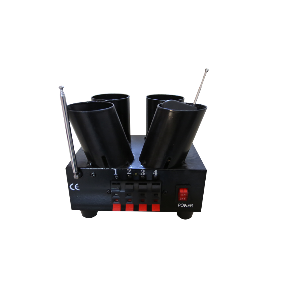 2 Shots Fan + 2shots Straight Cold Pyro Remote Control Firing Systems.