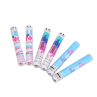 Free Factory Design Baby Shower & Wedding Event Party Popper & Spray Gender Reveal Powder Confetti Cannon for Boy or Girl