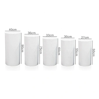 Backdrop Event Cake Plinth Pillar Gold Dessert Stand Wedding Party Prop Set of 5 Iron White Display Decoration Table Centerpiece