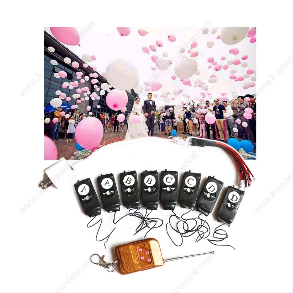 8 Cue Remote Control Flying Drop Blast Balloon Bursting Exploding System for Wedding Party Big Event Decoration