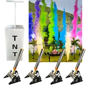 Wholesale Stock One-click Start Tnt Gender Reveal Machine Baby Shower Pink Blue Powder Sfx Fireworks Party Popper Spray Cannon