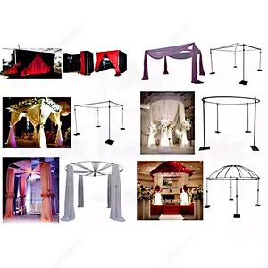 Adjustable Wedding Tube and Drapery Column Backdrop Stand