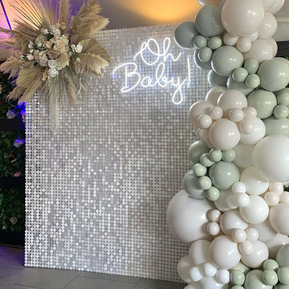 Sequin Wall Panel Wedding Party Decoration Reflective Sequin Panel Backdrop Wall Shimmer Sequin Wall Panel
