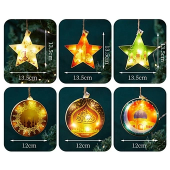 Mubarak Eid Home Islam Muslim Party Lamp Gift 2024 Ramadan Led Light Curtain String Window Curtain Lights Ramadan Decoration