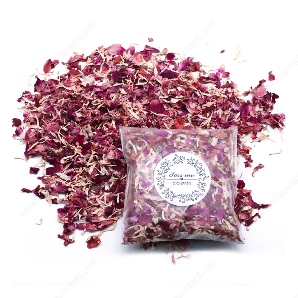 Dried Flower Petal Pop Biodegradable Wholesale Wedding Birthday Supplies Valentine Party Decoration Natural Rose Confetti