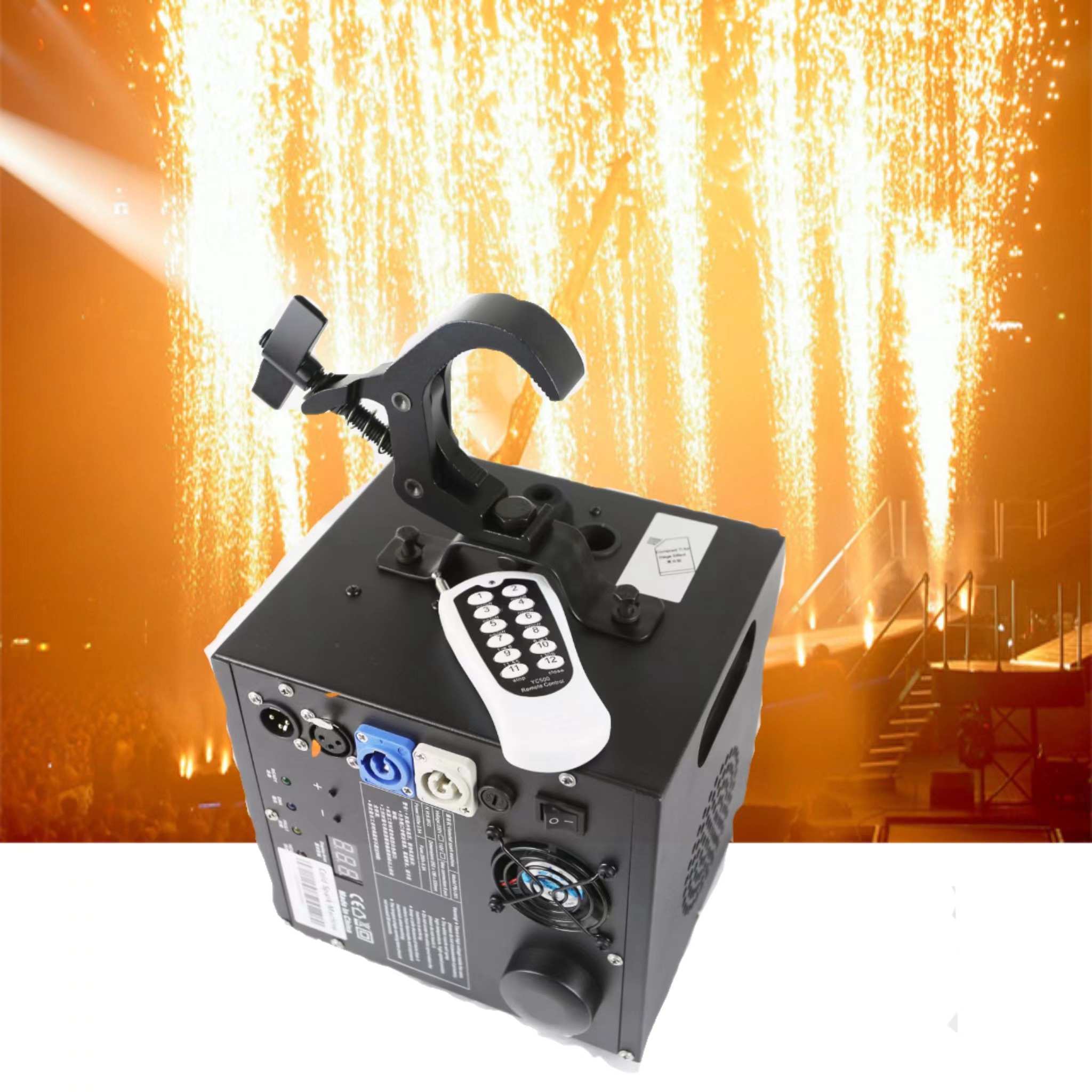 DMX  Sparking Fireworks Machine Remote Control Waterfall Sparkler 600w Cold Spark Machine Dmx Remote Control for Wedding Events