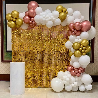 Stunning Iridescent Gold Mirror Shimmer Panels Backdrop Wall Shimmer Sequin Wall for Weddings Birthdays Decor