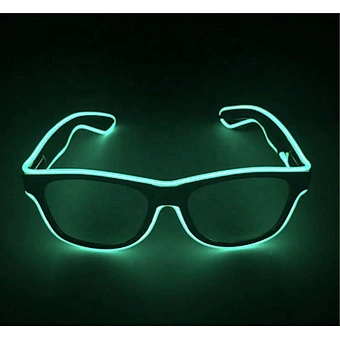 Neon Rave Glow Costumes Kids Adults Halloween Favors Edm Dark Custom Logo Flashing Led El Glasses Light up Sunglasses for Party