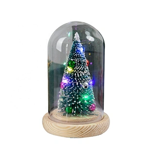 Christmas Creative Valentine's Day Gift Simulation Flower Glass Cover Decoration Luminous LED Small Night Lamp Sunflower Rose