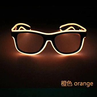 Custom Logo Flashing Led El Light up Sunglasses Party Supplies Wire Glowing Luminous Novelty Gift in Dark Neon Kids Glow Glasses