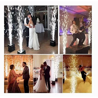 Wedding Party Pyro Sparkler Composite Ti First Dance Dmx Remote Control Stage Fireworks 500w Cold Spark Fountain Machine