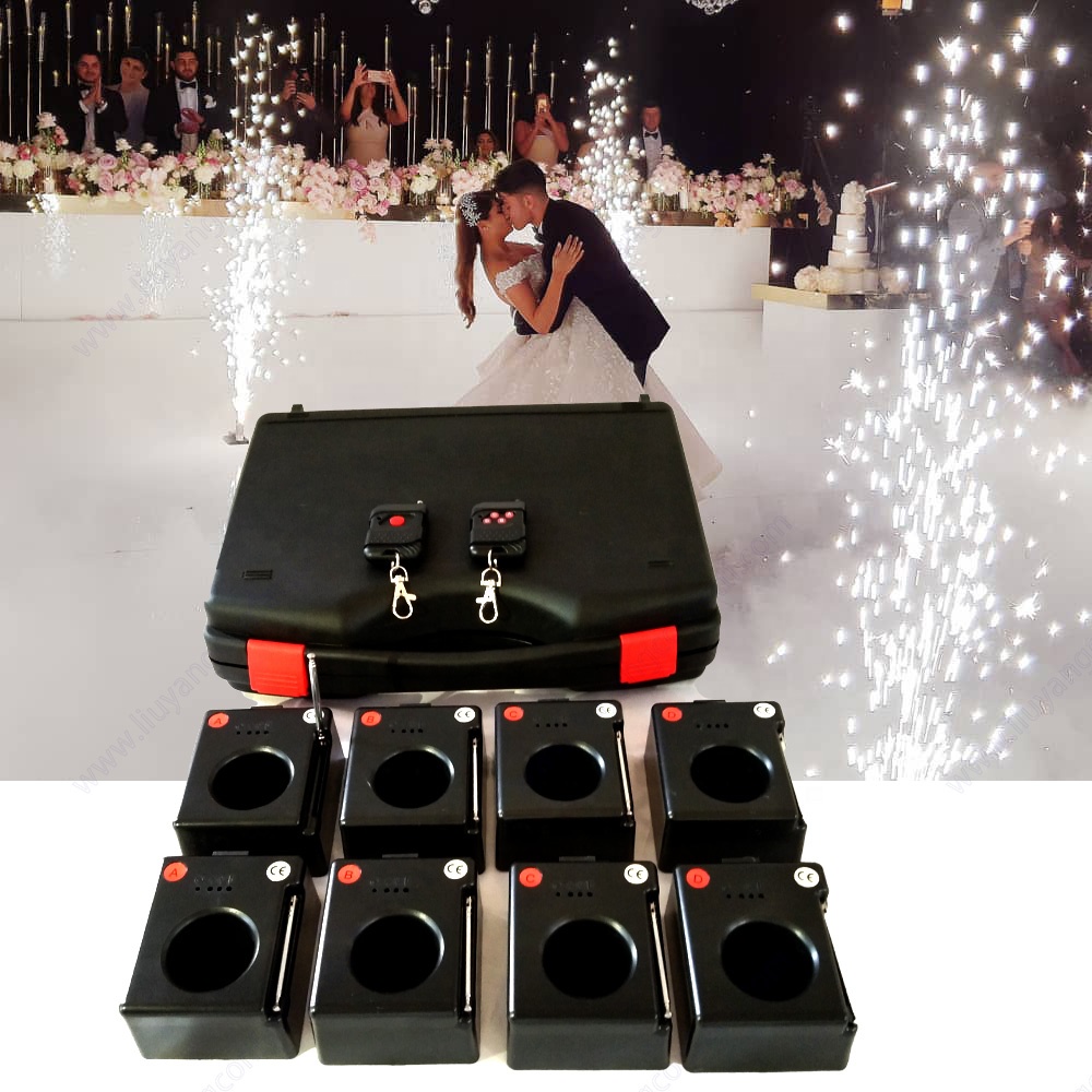 8 Cues Wedding Cold Pyro Fireworks Machine, Cold Spark Fountain Firework Machine Stage, Indoor Fireworks Cold Spark Machine