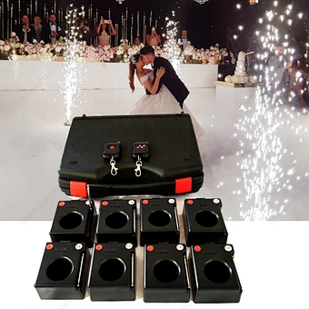 8 Cues Wedding Cold Pyro Fireworks Machine, Cold Spark Fountain Firework Machine Stage, Indoor Fireworks Cold Spark Machine