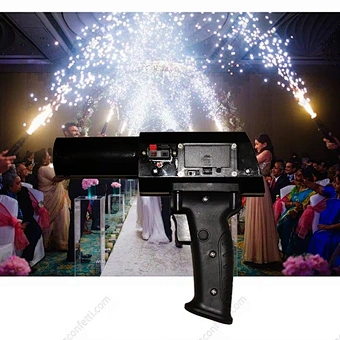 Durable Mini Handheld Cold Pyro Fireworks Firing System Spark Shooter for Weddings & New Year's-Made of Fiberglass
